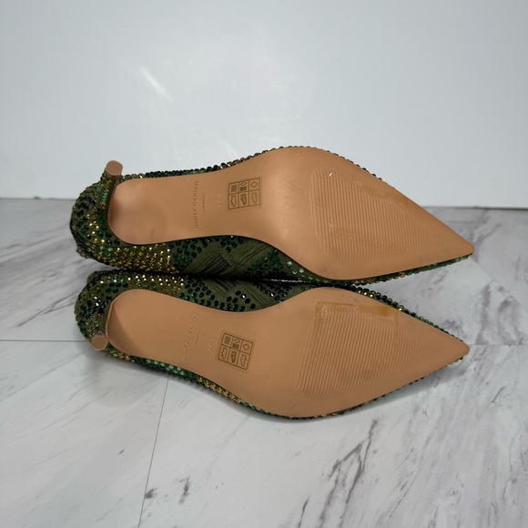 Kurt Geiger Belgravia Camo Rhinestone Pointy Toe Heeled Bootie 36.5 - Picture 14 of 15